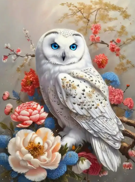Diamond Painting Schnee Eule